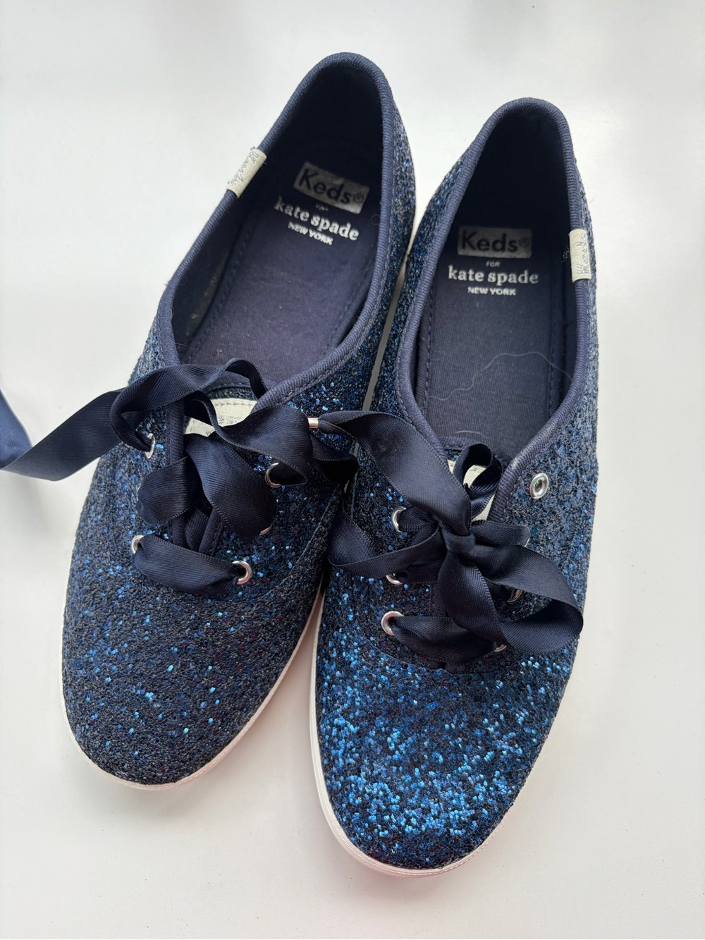 Kate Spade Navy Glitter Keds Women's Sneakers